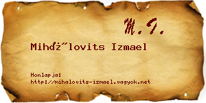 Mihálovits Izmael névjegykártya